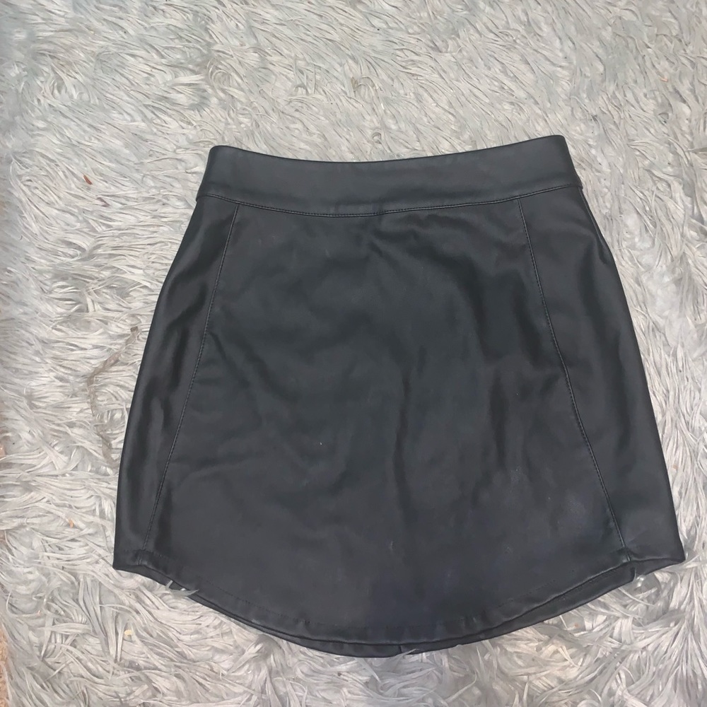 Faux Leather Skirt